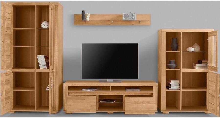 Home affaire Wandmeubel Denis gedeeltelijk massief hout (set 4 stuks) - Foto 6