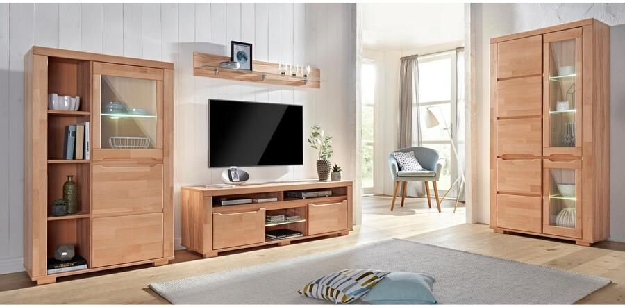 Home affaire Wandmeubel Denis gedeeltelijk massief hout (set 4 stuks) - Foto 12