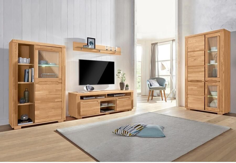 Home affaire Wandmeubel Denis gedeeltelijk massief hout (set 4 stuks) - Foto 4