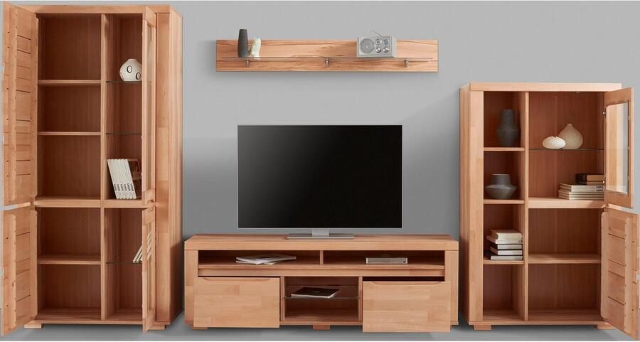 Home affaire Wandmeubel Denis gedeeltelijk massief hout (set 4 stuks) - Foto 11
