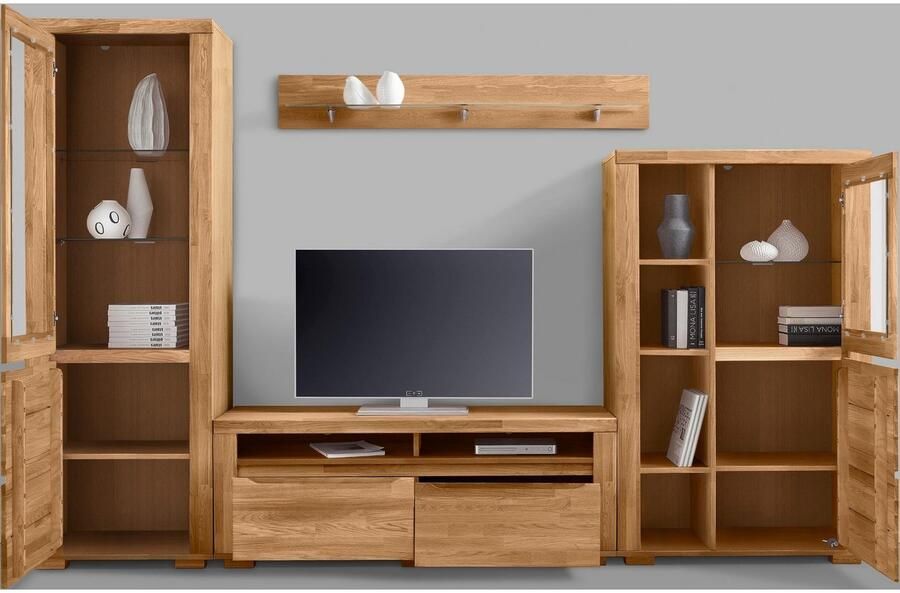 Home affaire Wandmeubel Denis gedeeltelijk massief hout (set 4 stuks) - Foto 3