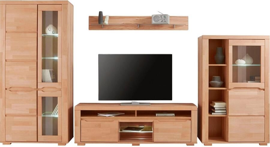 Home affaire Wandmeubel Denis gedeeltelijk massief hout (set 4 stuks) - Foto 9