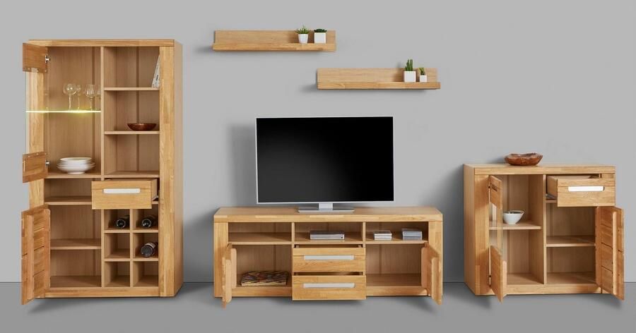 Home affaire Wandmeubel Kolding gedeeltelijk massief hout (set 5-delig) - Foto 5