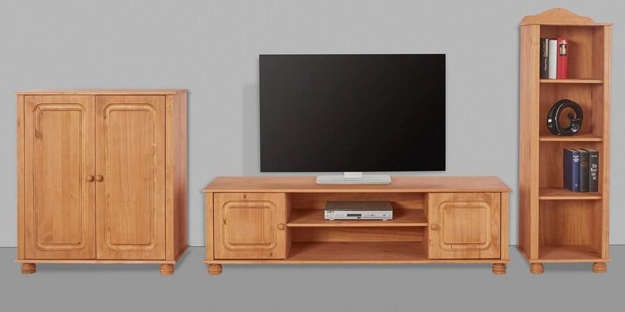 Home affaire Wandmeubel Mette 1 halfhoge kast 1 boekenkast en 1 tv-meubel zonder wandboard (3-delig) - Foto 4