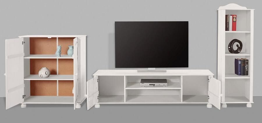 Home affaire Wandmeubel Mette 1 halfhoge kast 1 boekenkast en 1 tv-meubel zonder wandboard (3-delig) - Foto 5