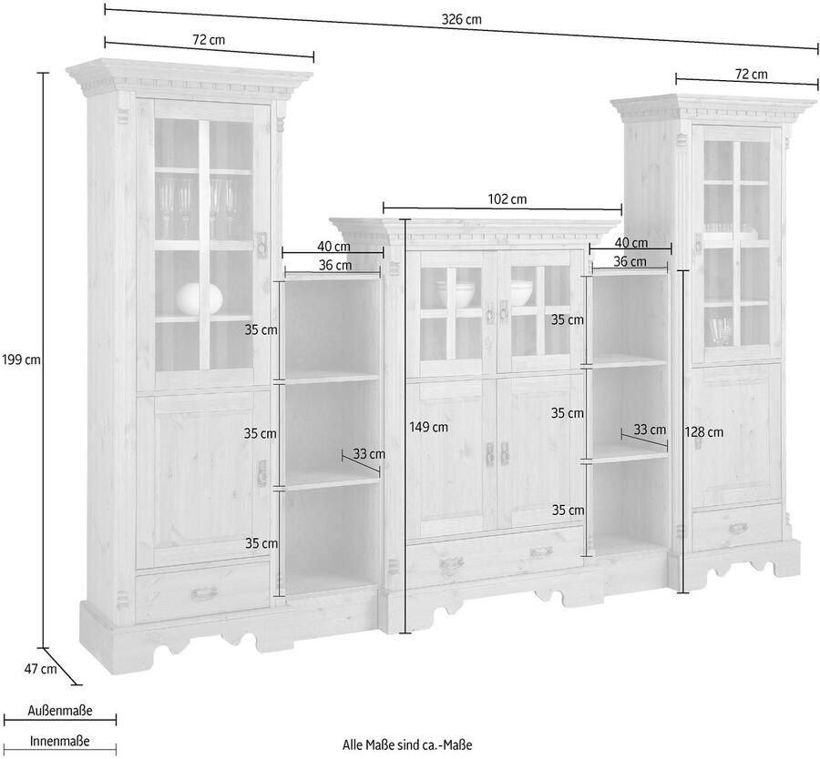 Home affaire Wandmeubel Milan (5-delig)