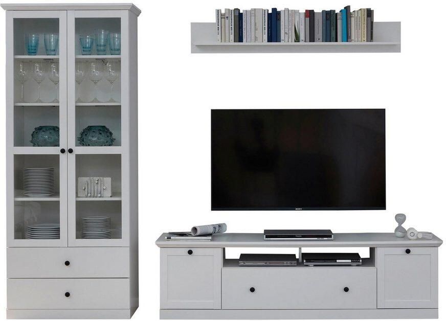 Home affaire Wandmeubel Örebro tijdloze landelijke stijl volledig uittrekbaar verlichting optioneel (set 4-delig) - Foto 3