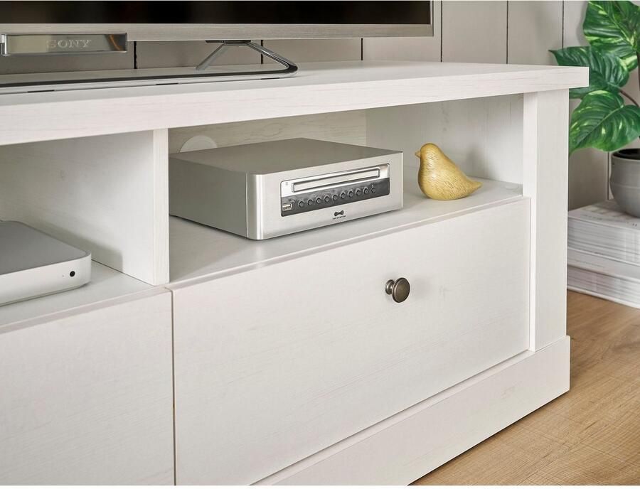 Home affaire Tv-meubel Ravenna in romantische landelijke stijl grepen van metaal breedte 132 cm - Foto 3