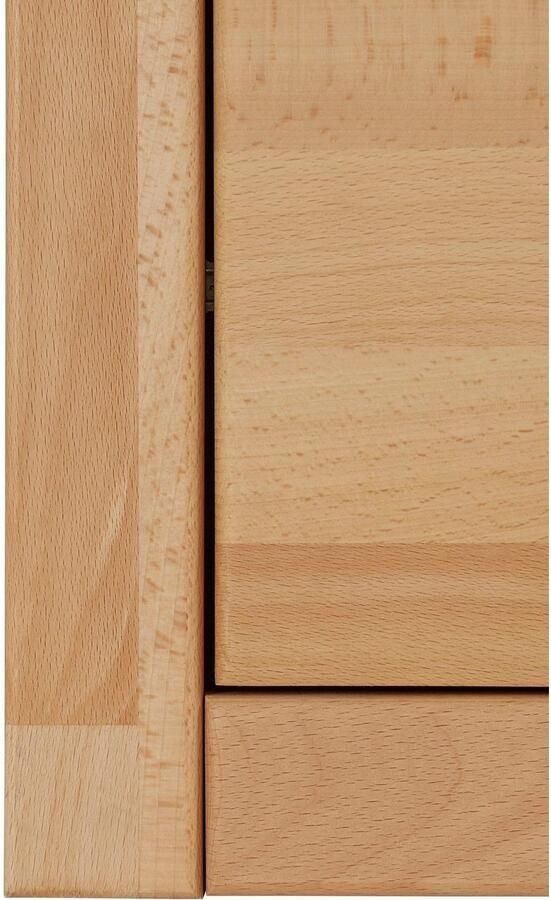 Home affaire Wandmeubel Ribe Set-5 st. Massieve bovenplaten veel opbergruimte Glazen inzet van gehard glas planken gedeeltelijk verstelbaar (set 5-delig) - Foto 8