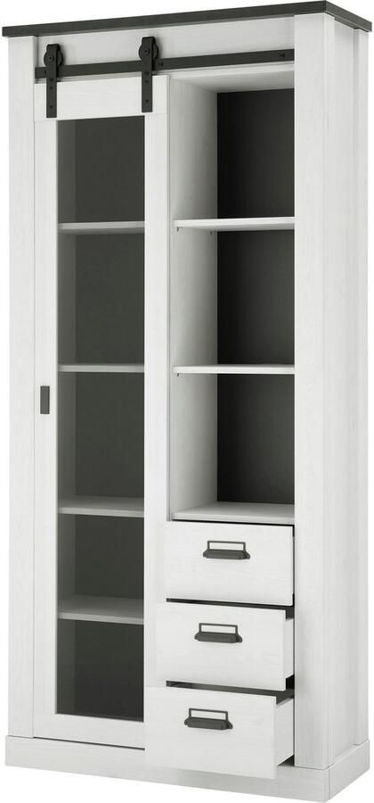 Home affaire Wandmeubel Sherwood Schuurdeurbeslag en apothekersgrepen van metaal hoogte 201 cm (2-delig) - Foto 9