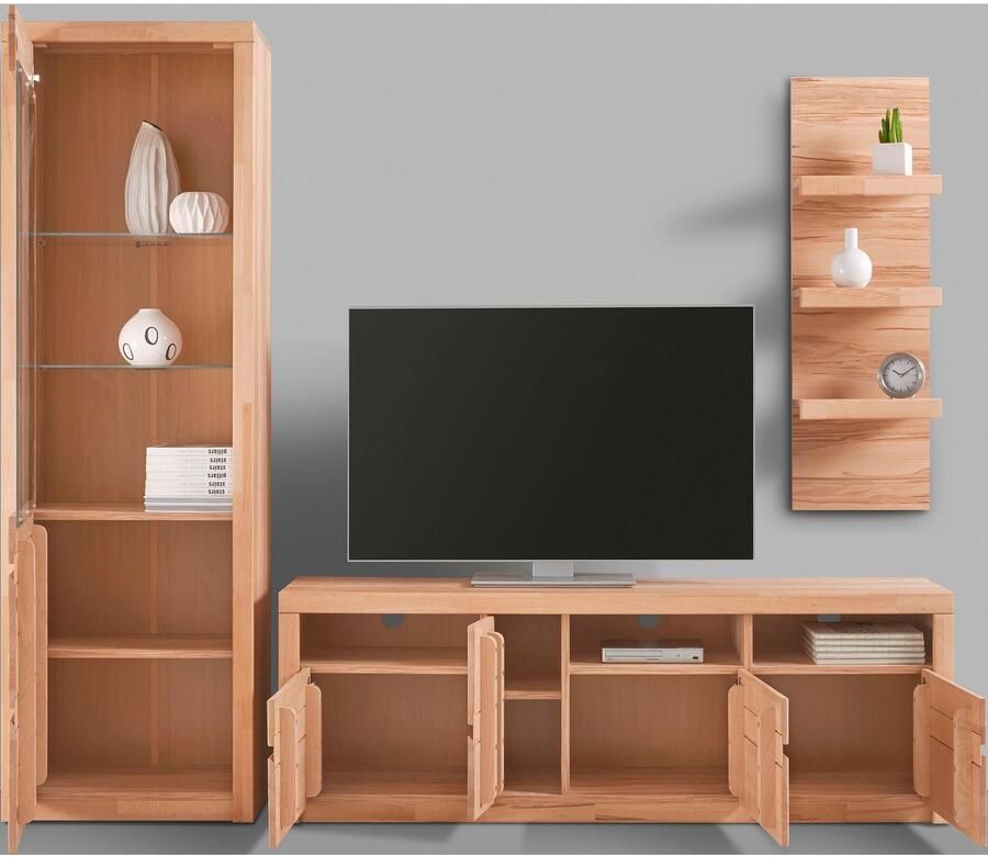 Home affaire Wandmeubel Silkeborg gedeeltelijk massief hout (set 3-delig) - Foto 2