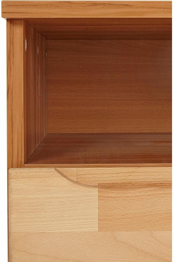 Home affaire Wandmeubel Vetro fronten massief hout lichaam houtvezelplaat gripgaten Vloeren gedeeltelijk verplaatsbaar kabeldoorvoer bij TV gedeelte (set 4-delig) - Foto 7