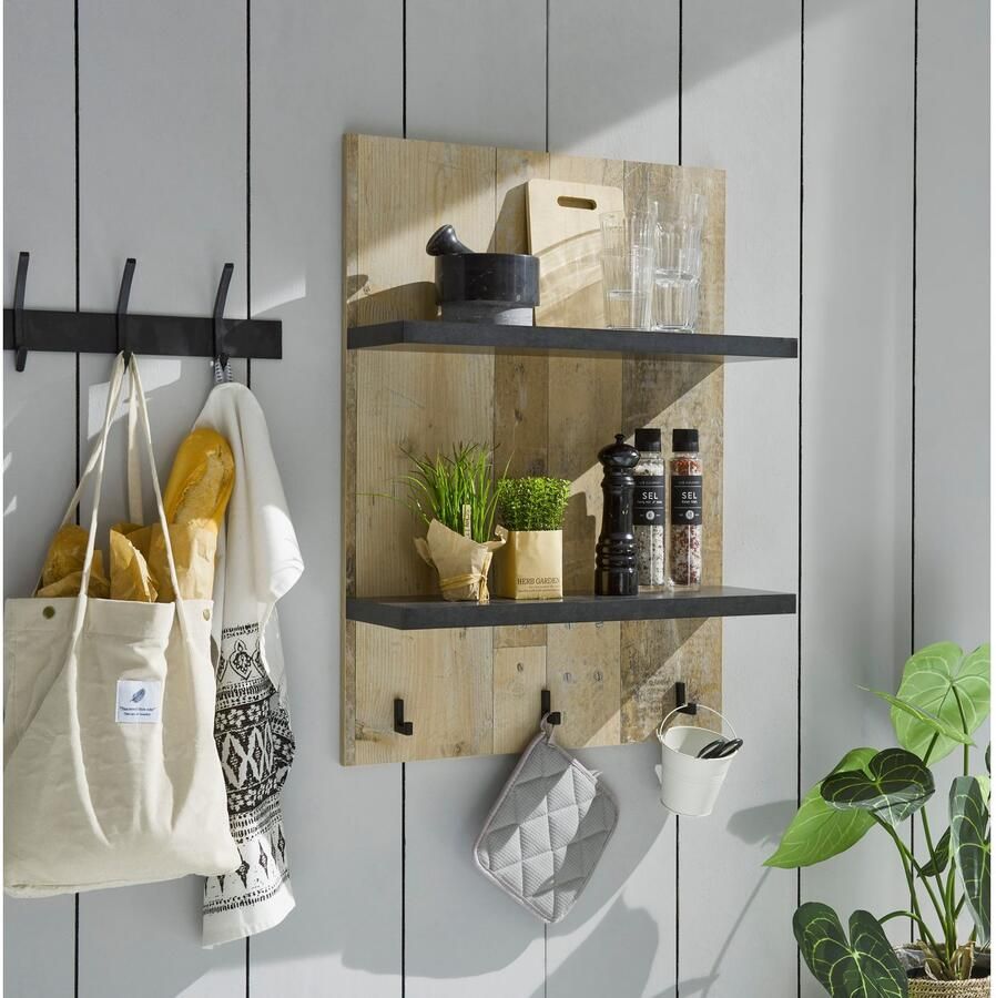 Home affaire Wandplank Sherwood Breedte 60 cm in modern houtdecor 28 mm dikke legplanken - Foto 2