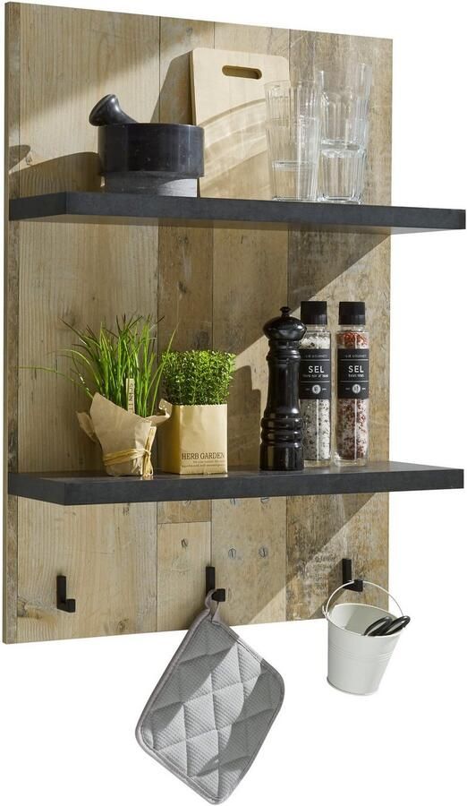 Home affaire Wandplank Sherwood Breedte 60 cm in modern houtdecor 28 mm dikke legplanken - Foto 6