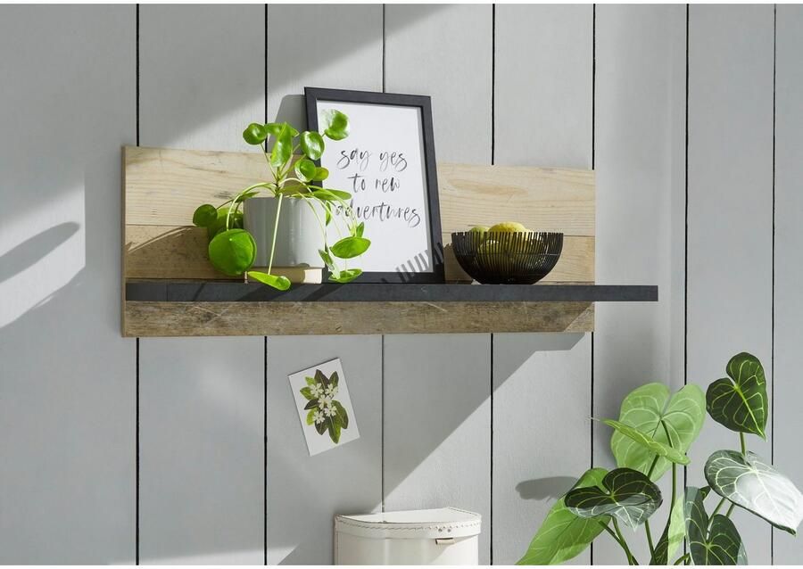 Home affaire Wandplank Sherwood Breedte 90 cm in modern houtdecor 28 mm dikke legplanken - Foto 2
