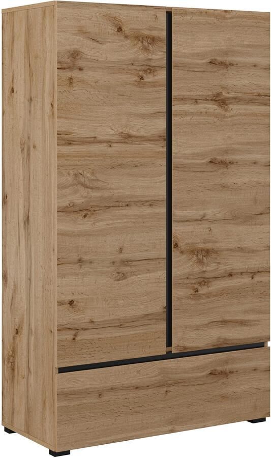 Home affaire Waskast Cross moderne greeploze kledingkast Multifunctionele kast draaideurkast met 1 lade 3 kleuren beschikbaar - Foto 4