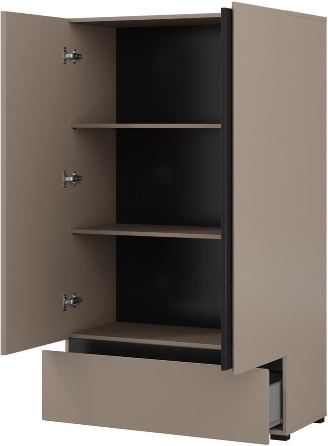 Home affaire Waskast Cross moderne greeploze kledingkast Multifunctionele kast draaideurkast met 1 lade 3 kleuren beschikbaar - Foto 4