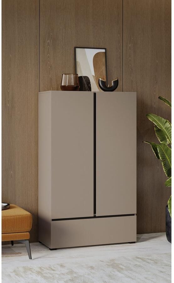 Home affaire Waskast Cross moderne greeploze kledingkast Multifunctionele kast draaideurkast met 1 lade 3 kleuren beschikbaar - Foto 2