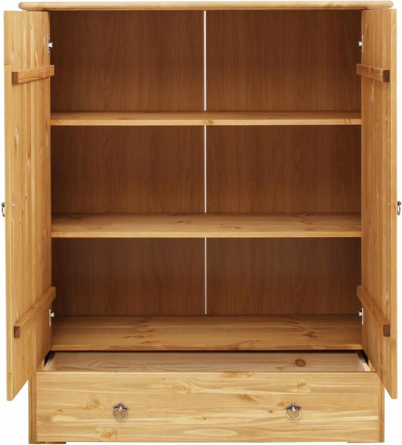 Home affaire Waskast Hugo multifunctionele kast FSC gecertificeerd Made in EU gemaakt van massief dennenhout klassieke landelijke stijl met cassette-optiek - Foto 2
