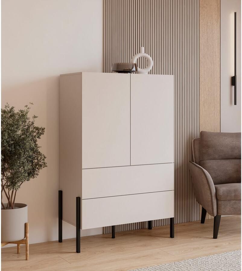 Home affaire Waskast Jukon moderne greeploze kledingkast metalen voeten gemaakt in Europa - Foto 2