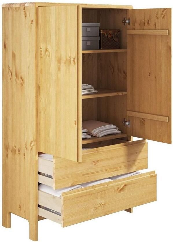 Home affaire Waskast Luven van massief grenen hoogte 137 cm met 2 laden en 2 deuren - Foto 2