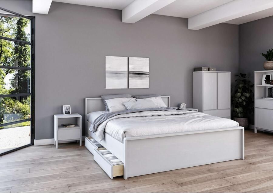 Home affaire Nachtkastje Luven van massief grenen met 1 lade breedte 44 cm - Foto 3