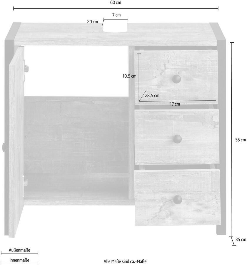 Home affaire Wastafelonderkast Chris