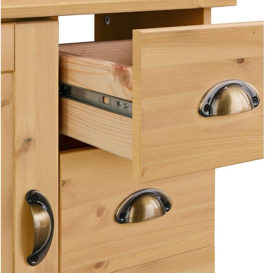 Home affaire Wastafelonderkast Oslo Grenen 1 deur en 3 laden breedte 60 cm hoogte 55 cm - Foto 2