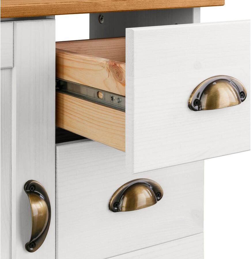 Home affaire Wastafelonderkast Oslo Grenen 1 deur en 3 laden breedte 60 cm hoogte 55 cm - Foto 3