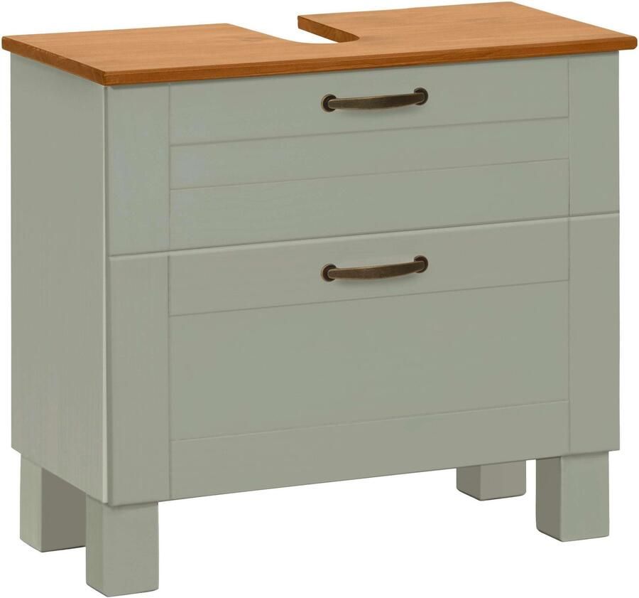 Home affaire Wastafelonderkast Rodby Massief FSC -gecertificeerd hout grepen metaal breedte 60 cm hoogte 55 cm - Foto 7