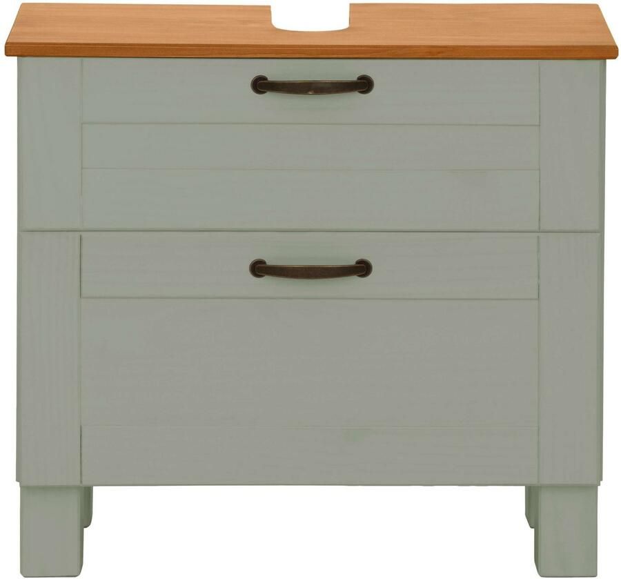 Home affaire Wastafelonderkast Rodby Massief FSC -gecertificeerd hout grepen metaal breedte 60 cm hoogte 55 cm - Foto 2