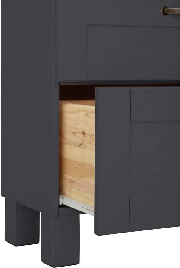 Home affaire Wastafelonderkast Rodby Massief FSC -gecertificeerd hout grepen metaal breedte 60 cm hoogte 55 cm - Foto 5