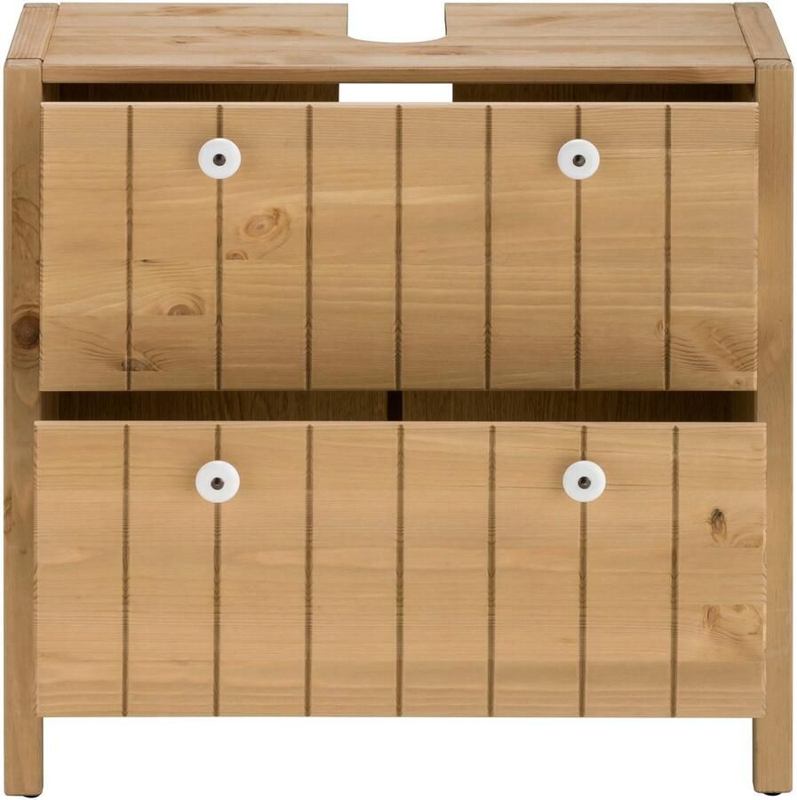 Home affaire Wastafelonderkast TINA Badkamermeubel kast breedte 57 cm massief hout