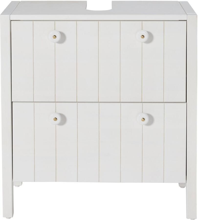 Home affaire Wastafelonderkast TINA Badkamermeubel kast breedte 60 cm massief hout - Foto 3