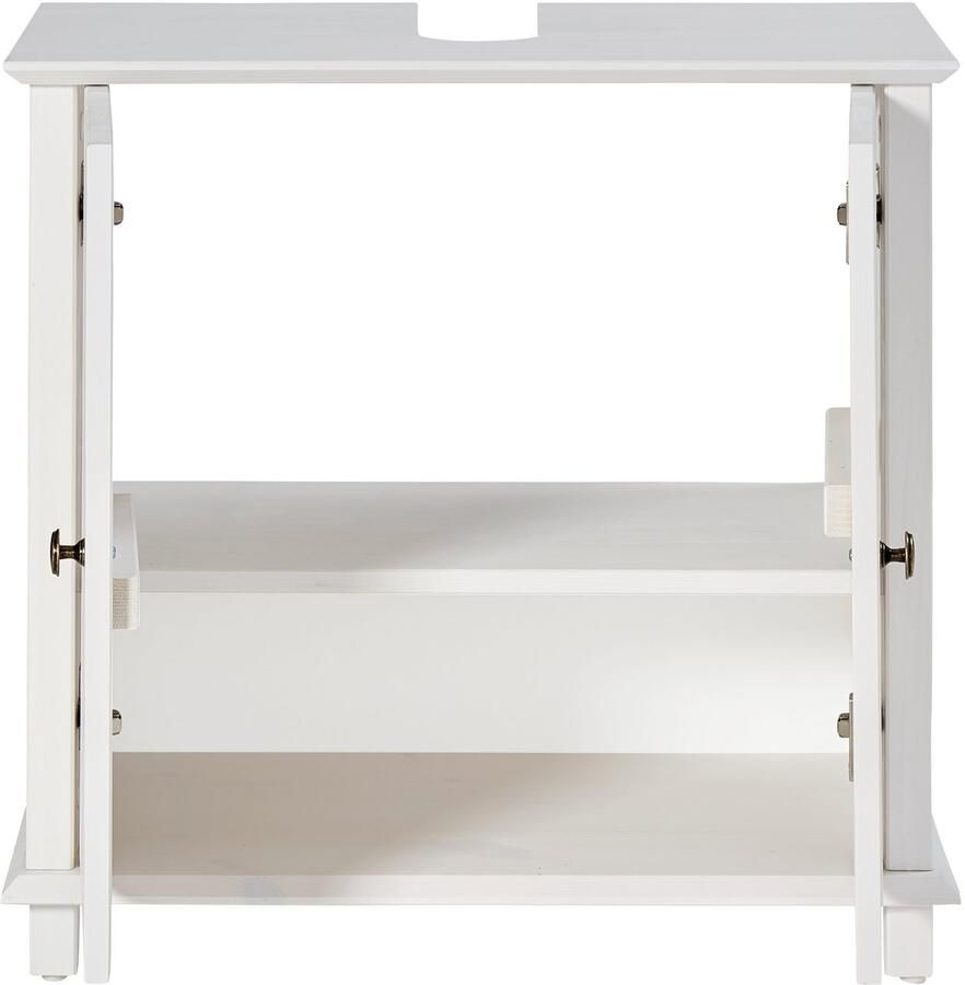 Home affaire Wastafelonderkast Vili Breedte 60 cm badkamerkast van massief hout metalen grepen - Foto 2