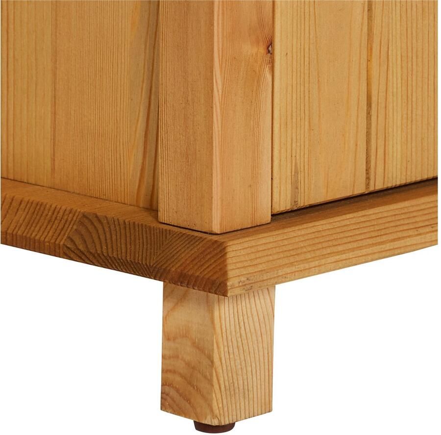 Home affaire Wastafelonderkast Vili Breedte 60 cm badkamerkast van massief hout metalen grepen