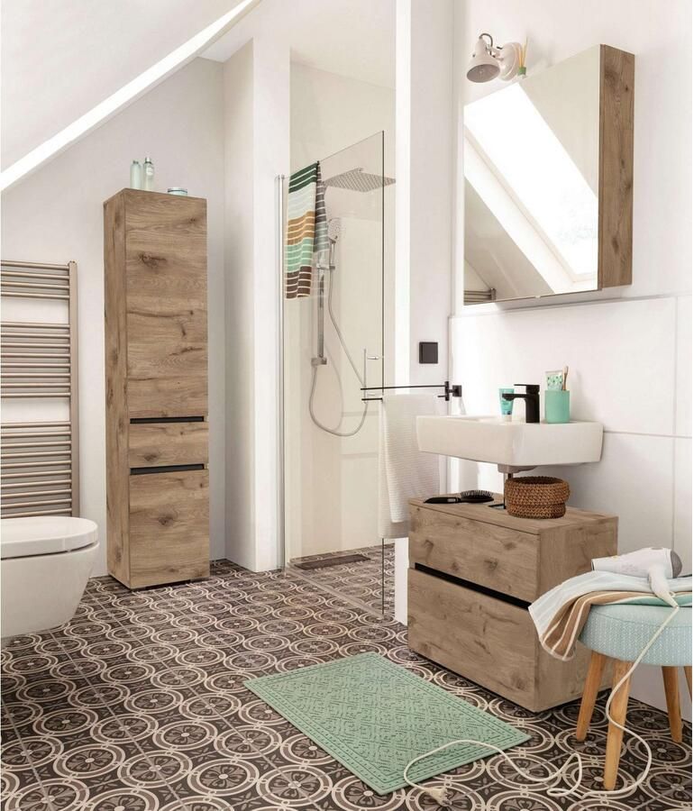 Home affaire Wastafelonderkast Wisla Sifon uitsparing push-to-open functie breedte 60 cm hoogte 55 cm - Foto 4