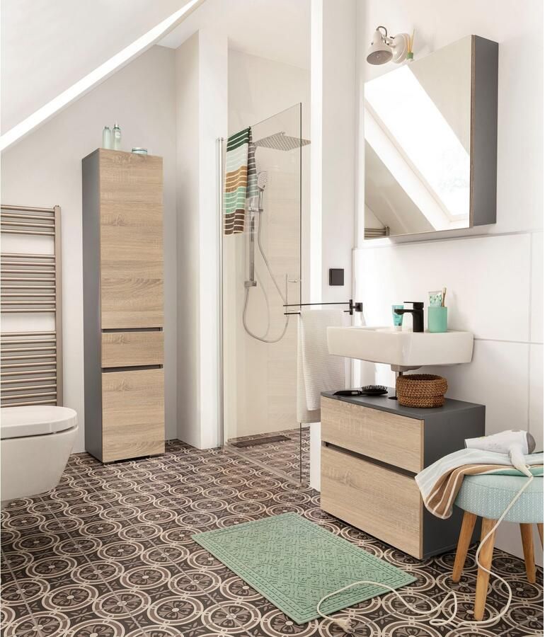 Home affaire Wastafelonderkast Wisla Sifon uitsparing push-to-open functie breedte 60 cm hoogte 55 cm - Foto 6