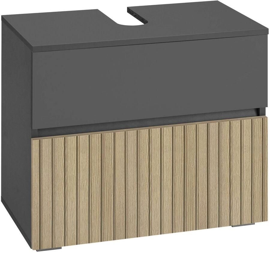 Home affaire Wastafelonderkast Wisla Sifon uitsparing push-to-open functie breedte 60 cm hoogte 55 cm - Foto 4