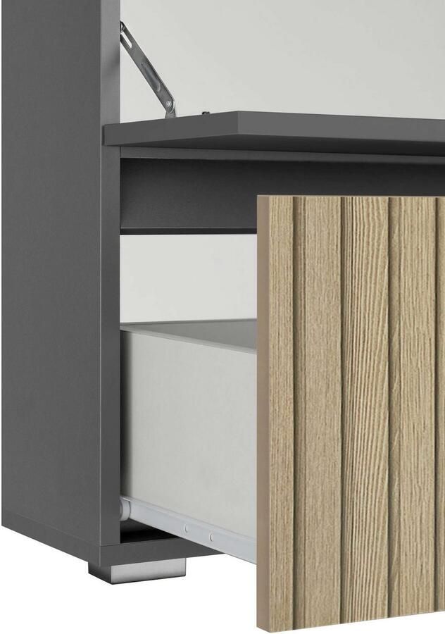 Home affaire Wastafelonderkast Wisla Sifon uitsparing push-to-open functie breedte 60 cm hoogte 55 cm - Foto 7