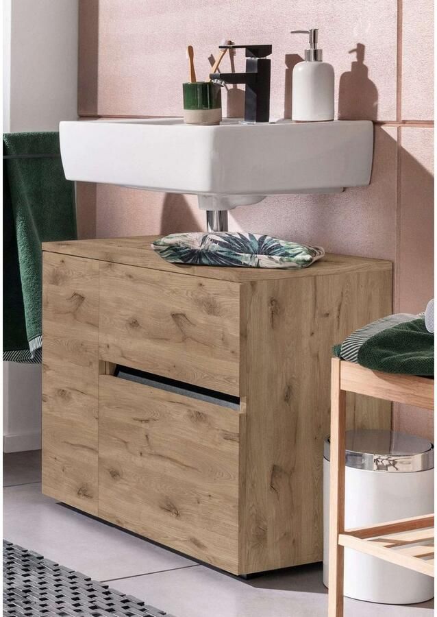 Home affaire Wastafelonderkast Wisla Sifon uitsparing push-to-open functie breedte 60 cm hoogte 55 cm - Foto 3