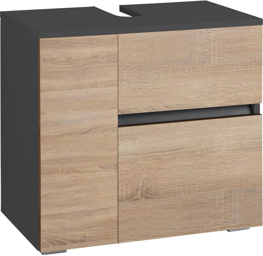 Home affaire Wastafelonderkast Wisla Sifon uitsparing push-to-open functie breedte 60 cm hoogte 55 cm - Foto 3