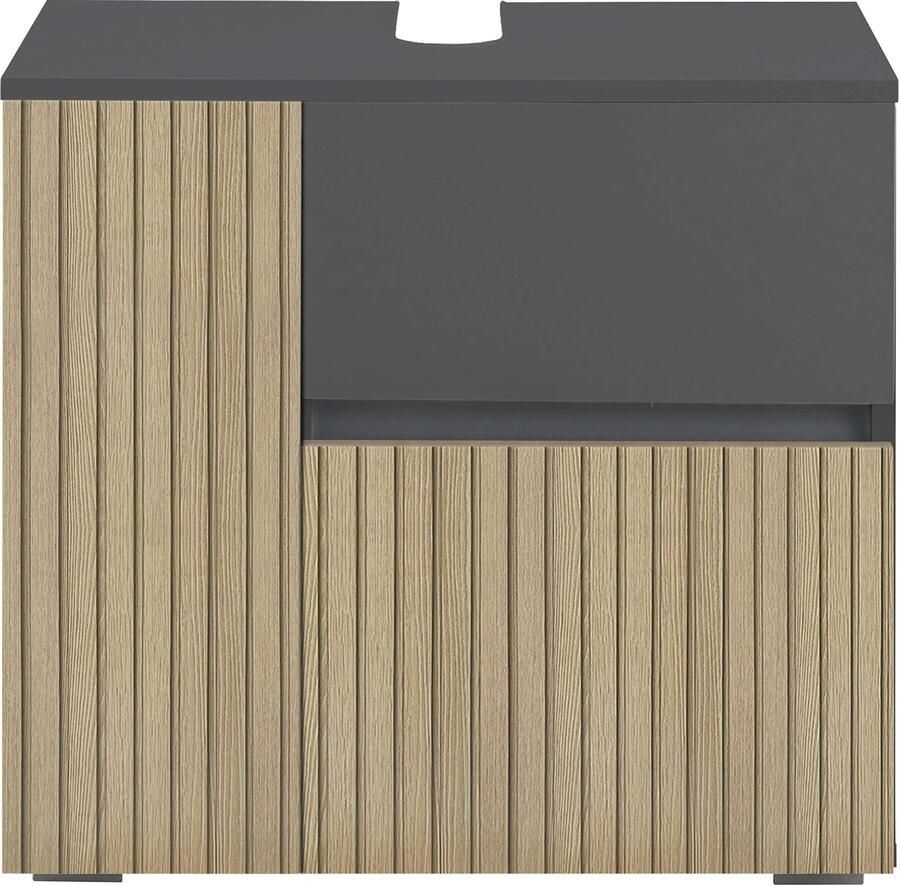 Home affaire Wastafelonderkast Wisla Sifon uitsparing push-to-open functie breedte 60 cm hoogte 55 cm - Foto 5