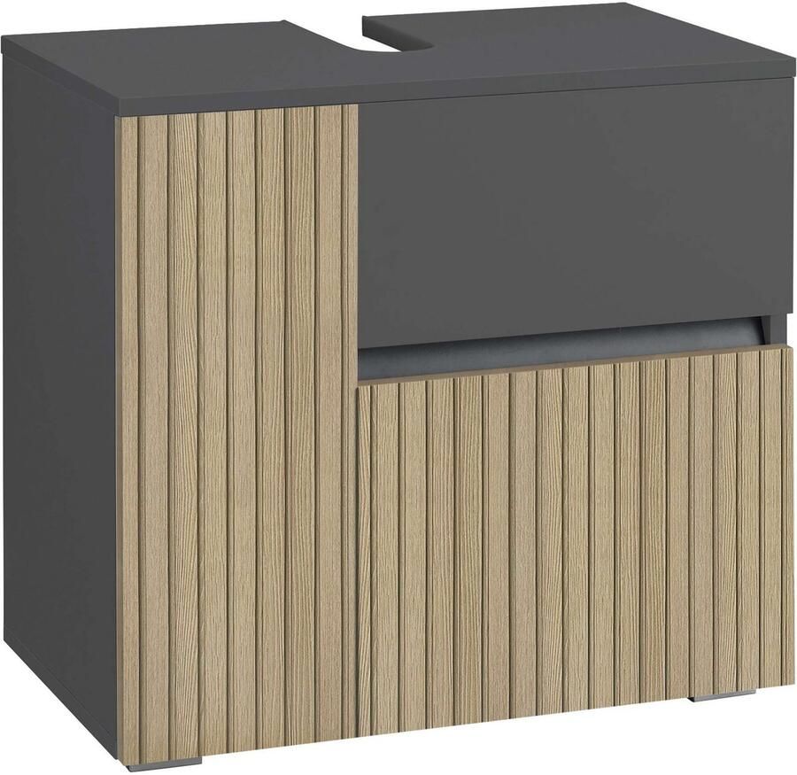 Home affaire Wastafelonderkast Wisla Sifon uitsparing push-to-open functie breedte 60 cm hoogte 55 cm