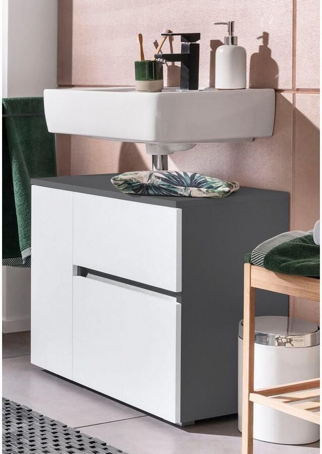 Home affaire Wastafelonderkast Wisla Sifon uitsparing push-to-open functie breedte 60 cm hoogte 55 cm - Foto 5