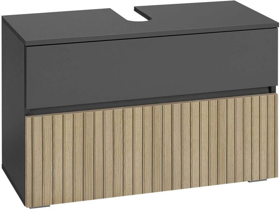 Home affaire Wastafelonderkast Wisla Sifon uitsparing push-to-open functie breedte 80 cm hoogte 55 cm - Foto 4