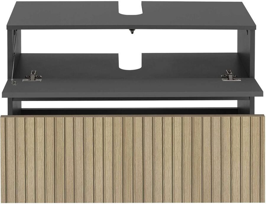 Home affaire Wastafelonderkast Wisla Sifon uitsparing push-to-open functie breedte 80 cm hoogte 55 cm - Foto 3