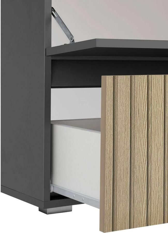 Home affaire Wastafelonderkast Wisla Sifon uitsparing push-to-open functie breedte 80 cm hoogte 55 cm - Foto 5