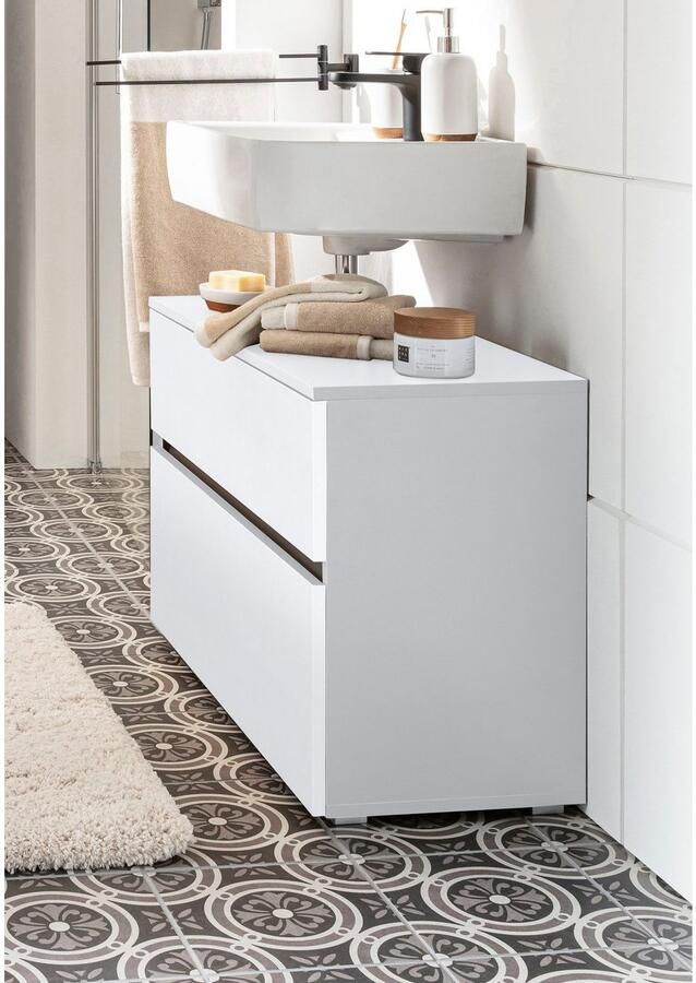 Home affaire Wastafelonderkast Wisla Sifon uitsparing push-to-open functie breedte 80 cm hoogte 55 cm - Foto 6