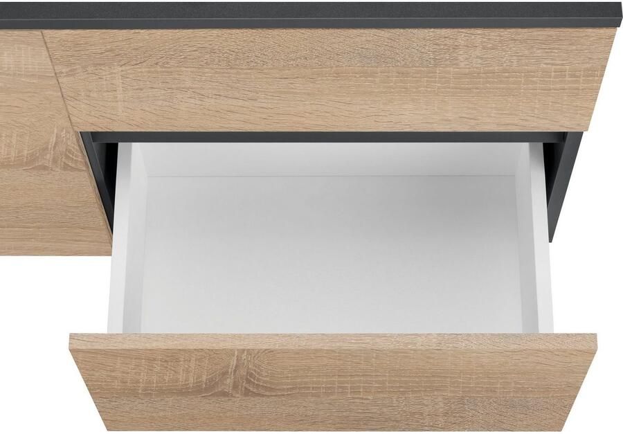 Home affaire Wastafelonderkast Wisla voor wandmontage sifonaansluiting push-to-open functie breedte 80 cm - Foto 6